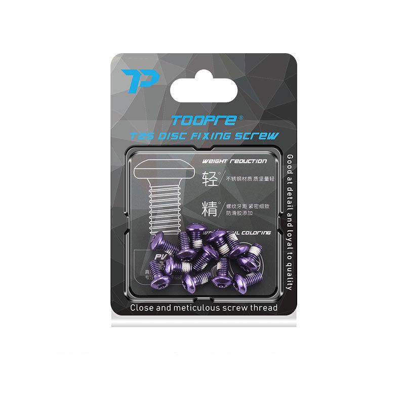 12Pcs Bike Disc Rotor Screws M5*10 Stainless Steel Bicycle Disc Brake Rotor Bolt T25 MTB Bike Bicycle Disc Brake Screws