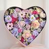 2Pcs/Set Flower Box Heart Shaped Hot Stamping Paper Florist Packaging Rose Gift Case for Party