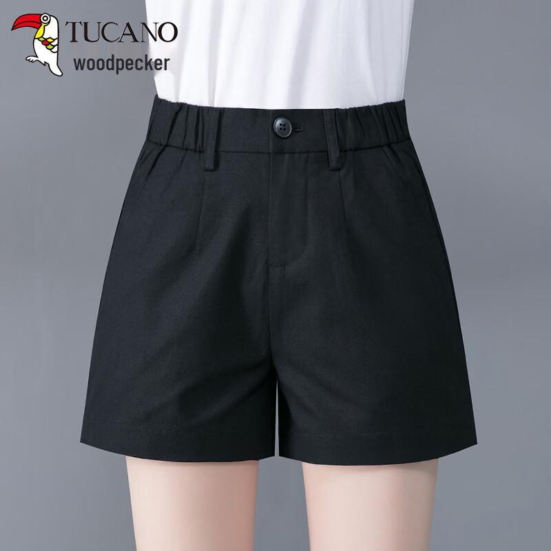 Women s High-Waist Casual Cotton Shorts L