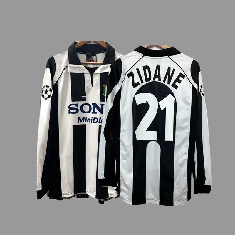 Vintage Futbol Forması Uzun Kollu Klasik Milli Takım Gömleği Beckham Zidane C Ronaldo Retro Futbol Üstü