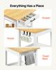 VEVOR Kitchen Island Cart with Single Door Cabinet, Mobile Carts with Drawer, Towel Rack, Hooks, Portable Table on Swivel Wheels