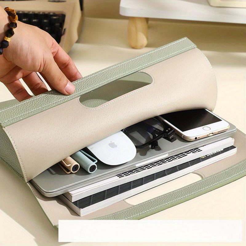 A4 PU Aktentasche, Aufbewahrungstasche für Geschäftsordner, Konferenzmappe, Informationshandbuch mit großer Kapazität, hoher ästhetischer Wert, aus PU-Material