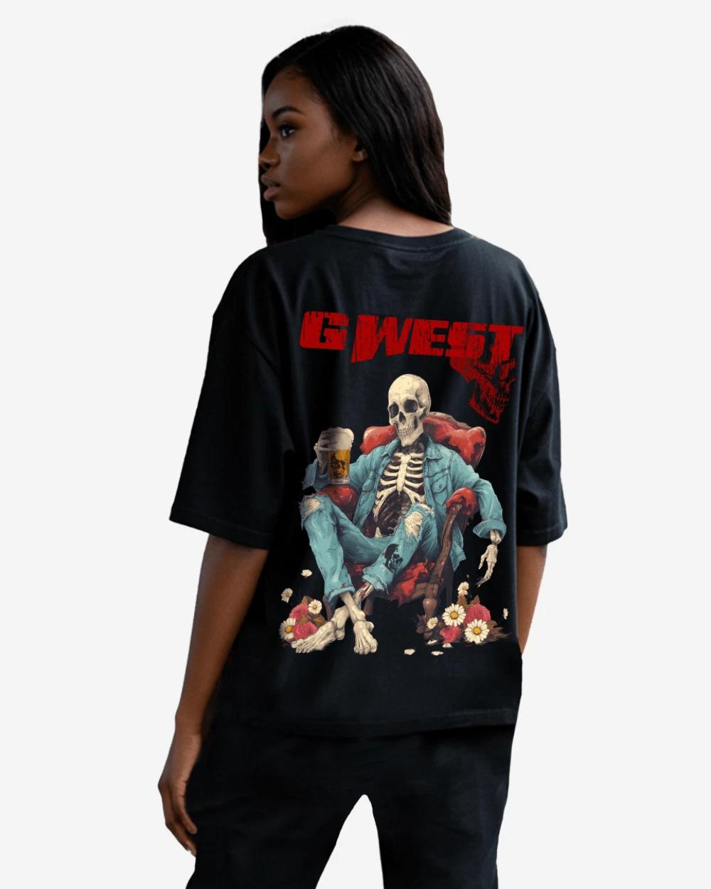 G West Oversized Happy Hour T Shirt - WOMEN M