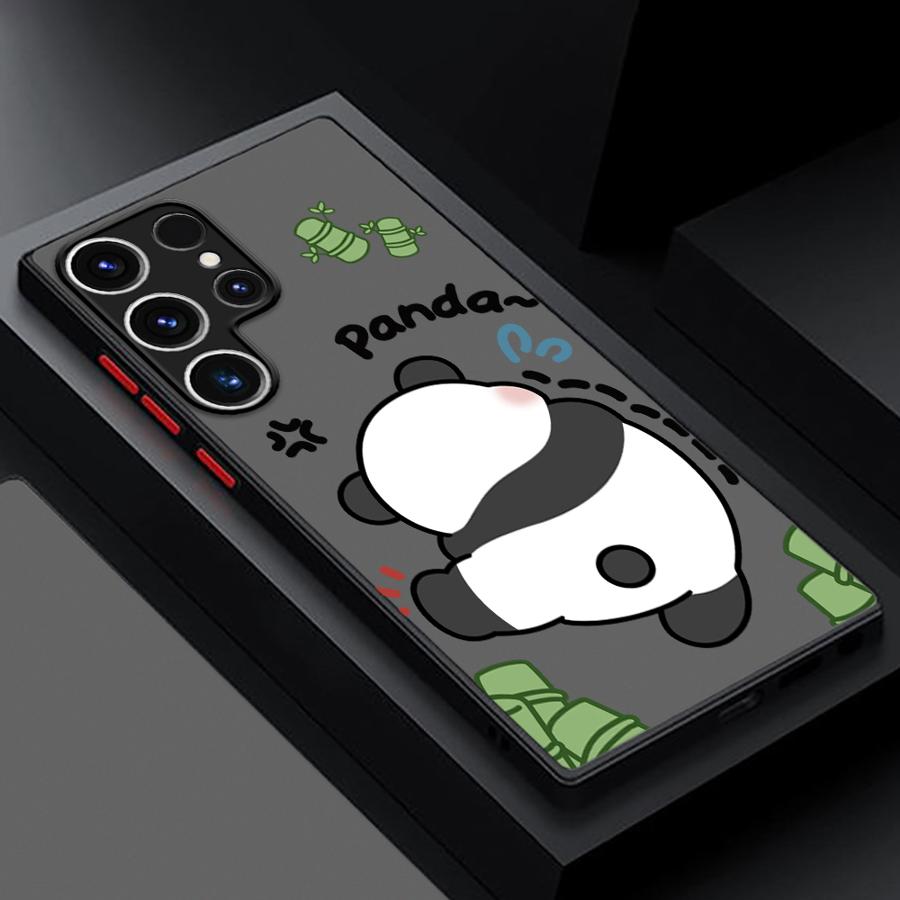 Funda Back Phone Cover Case for Samsung Galaxy S20 FE S24 Plus S22 S26 Note 20 Ultra 10+ S23 FE S25 Ultra S21 Cute Panda Funny