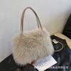 Autumn and Winter New Storage Portable Plush Bag High-end Texture Fashionable Fluffy Versatile Bag Messenger Fluff