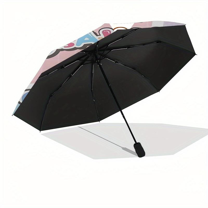 UsaHana, Kawaii Automatic Opening and Closing Parasol Compact Travel Umbrella with 8 Ribs for Women and Men Ideal Birthday/Christmas Gift, O