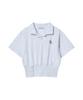 AWESOME STUDIO Button Detail Collared Short Sleeve T-Shirt Black