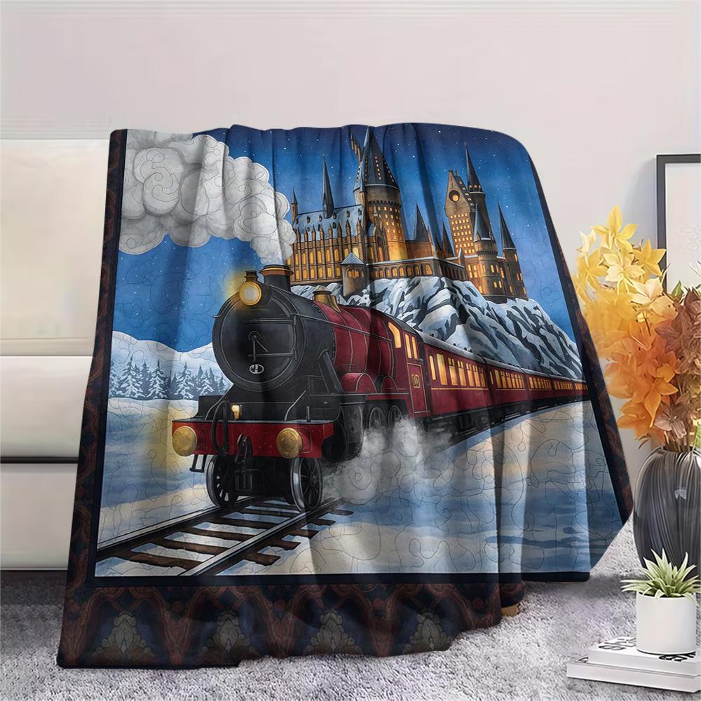 1 Peça Manta de Flanela com Estampa de Desenho Animado, Alta Qualidade Confortável para Todas as Estações, Decoração de Casa, Calor e Conforto, Perfeita para Presente de Natal Aniversário