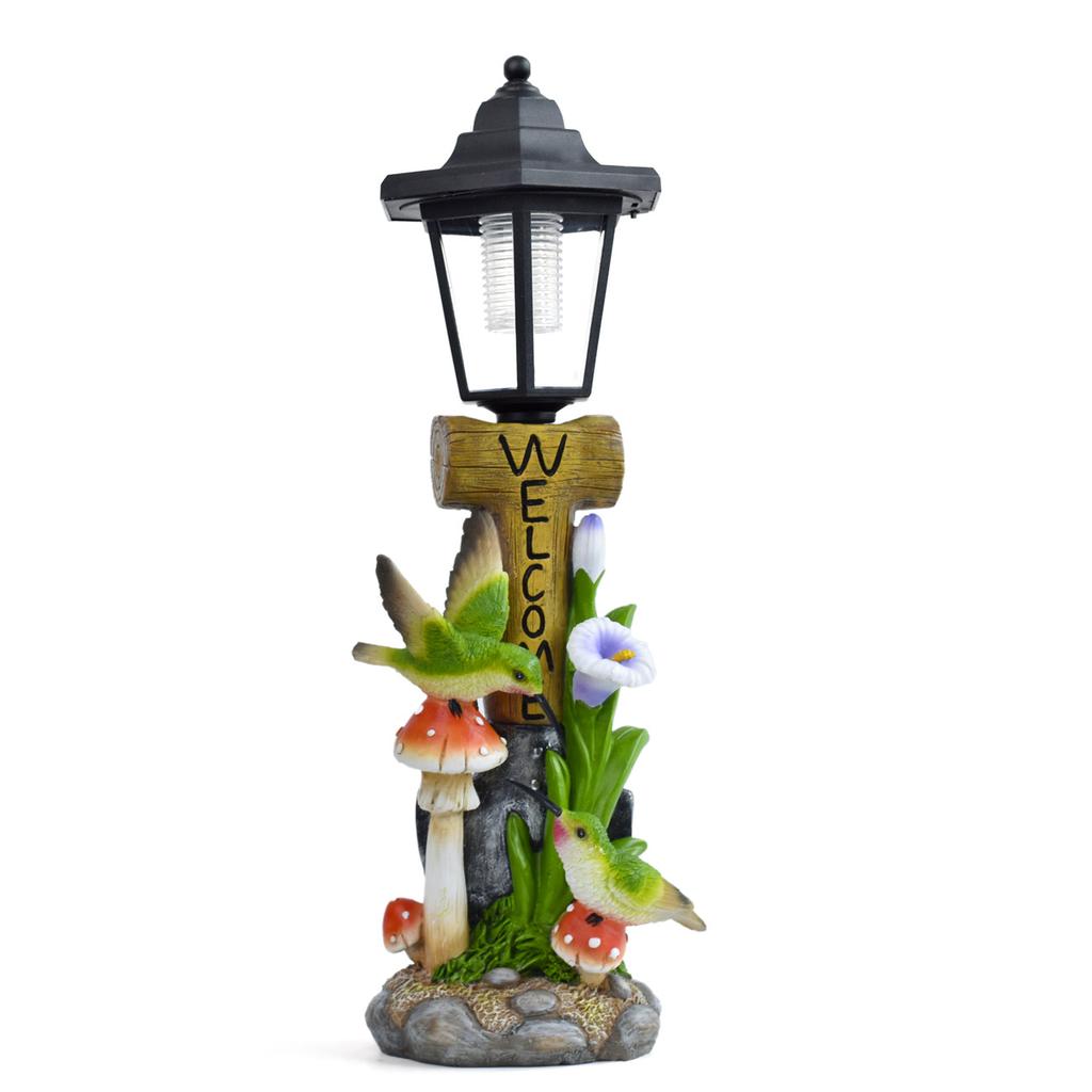 JYL TS/068, Ländliche Kreative Kolibri Solar-Außenleuchte Statue für Villa Balkon Garten Dekorationslampe