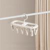 Thickened Design Sock Drying Rack 360° Rotatable with Extended Rod Baby Clothes Hanger Space Saving Multi-functional