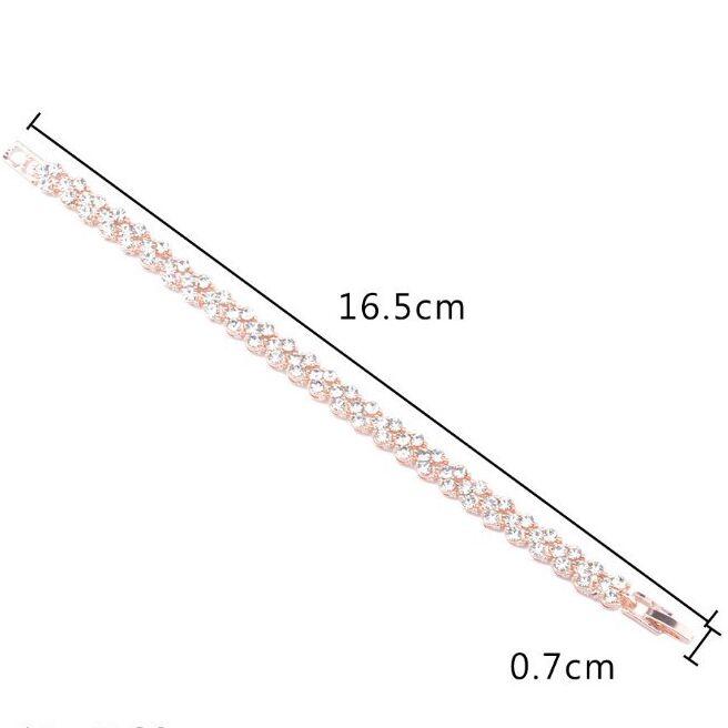 Divat női római karkötő cirkon kristály kézi lánc Valentin-napi ajándék