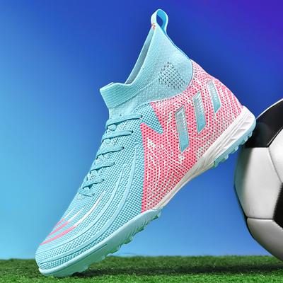 Fashion Men's Soccer Shoes FG/TF Non-Slip Turf Soccer Cleats Training Shoes Soft Fashion Design Sneakers High Top Football Boots 35-45