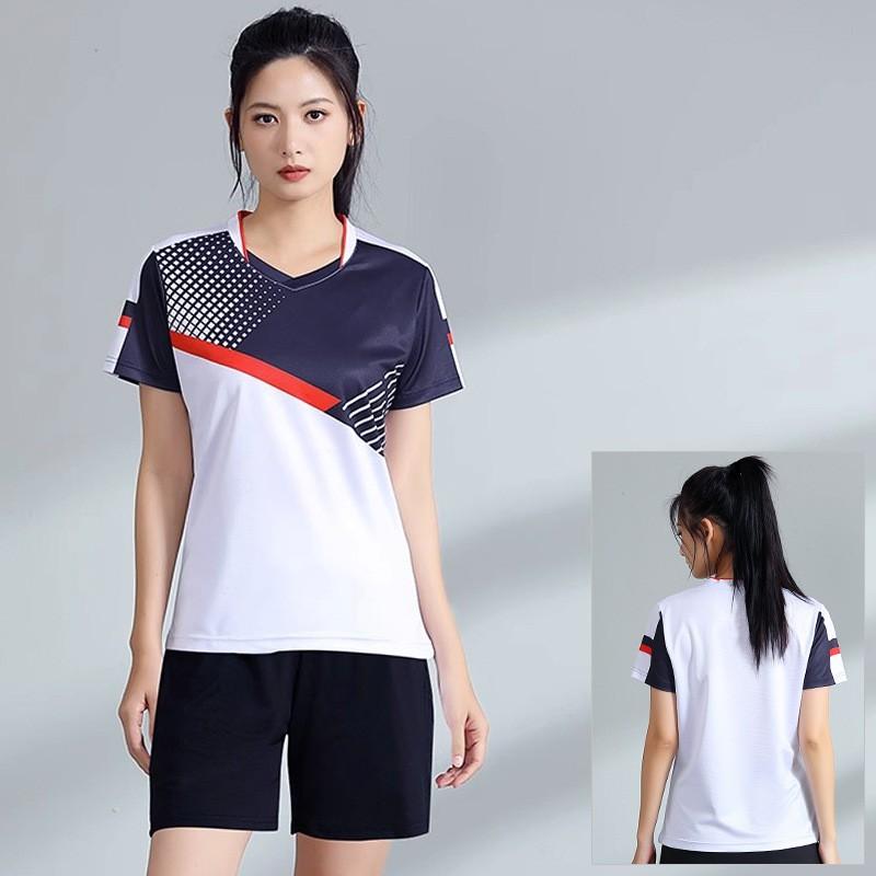 Quick Dry Badminton Set Men Women Breathable Sportswear Tennis Pickleball Volleyball Training Competition Team Uniform