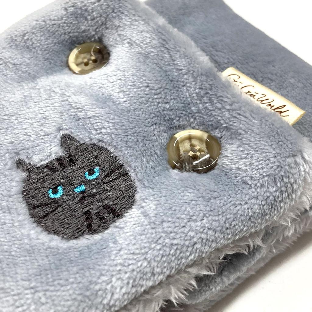 Goo Goo World Neck Cat Light 65cm x 13cm Women's Warmer, 36602501, Design, Warm, Gray, 36602501B, Approx.