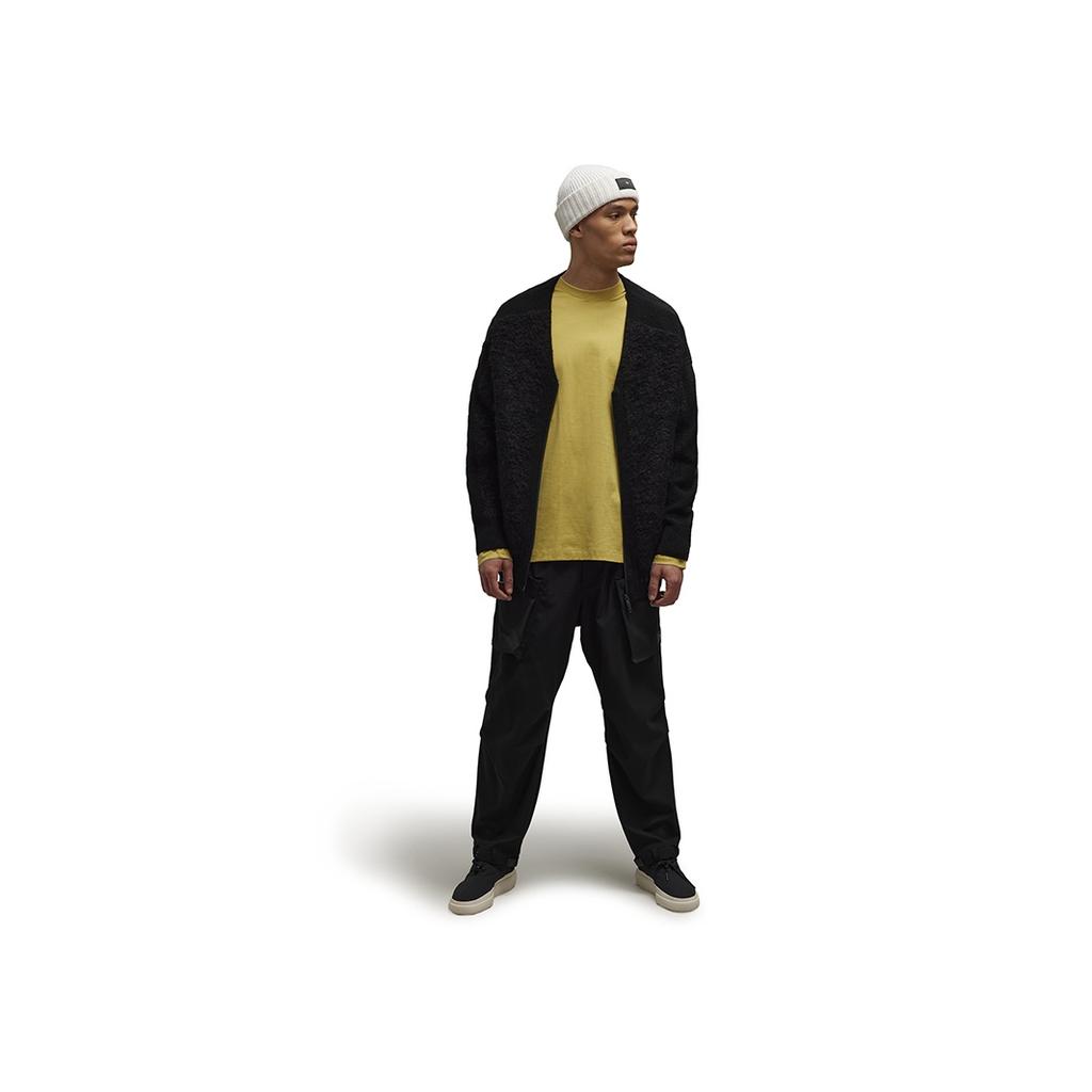Y-3 Gfx Long Sleeve Tee Casual Loose Fit Round Neck Cotton Men Tops Yellow IP7709