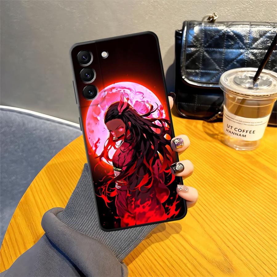 

Case for Samsung Galaxy A04 A20 A13 A10 A12 A17 A30 A15 A50 A06 A05 A40 A16 A70 Black Soft Phone Cover Demon S-Slayer Sanemi Galaxy A20e