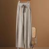 High Waist Knit Wool Wide Leg Pants Woolen Pants Women Autumn Winter Leisure Loose Straight Drooping Grandma Trousers
