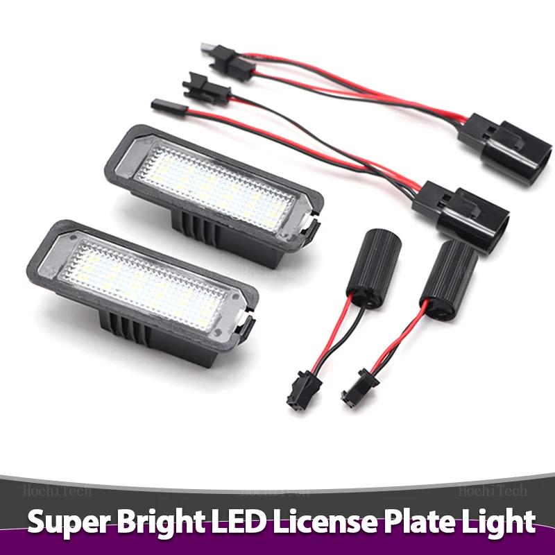 12V Car LED License Plate Lights for VW Passat B6 CC Eos Golf 4 5 6 7 Mk7 Polo Superb Seat Leon Altea Exterior Accessories