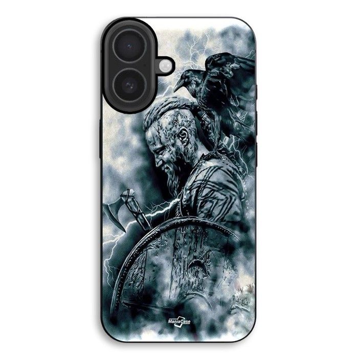 Coque de téléphone - MANIACASE - iPhone 17 - Silicone TPU - Noir - Motif Corbeau
