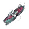 Aquarium Shipwreck Decoration Safe Hand Painted Beautiful Sunken Ship Ornament for Fish Tanks and Aquariums Dark Color