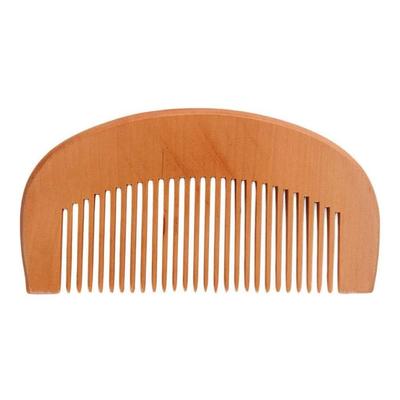 Premium Wooden Hair Natural Peach Scalp Coarse Gift for Men and Women Comb, Wood, Massager, Anti-Static, Teeth, Half-Moon Shape, Unisex, (Type C)