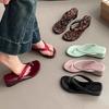 New Style of Women's Shoes with Wedge Heels Flip-flops and Thick-soled Height-increasing Casual Sandals
