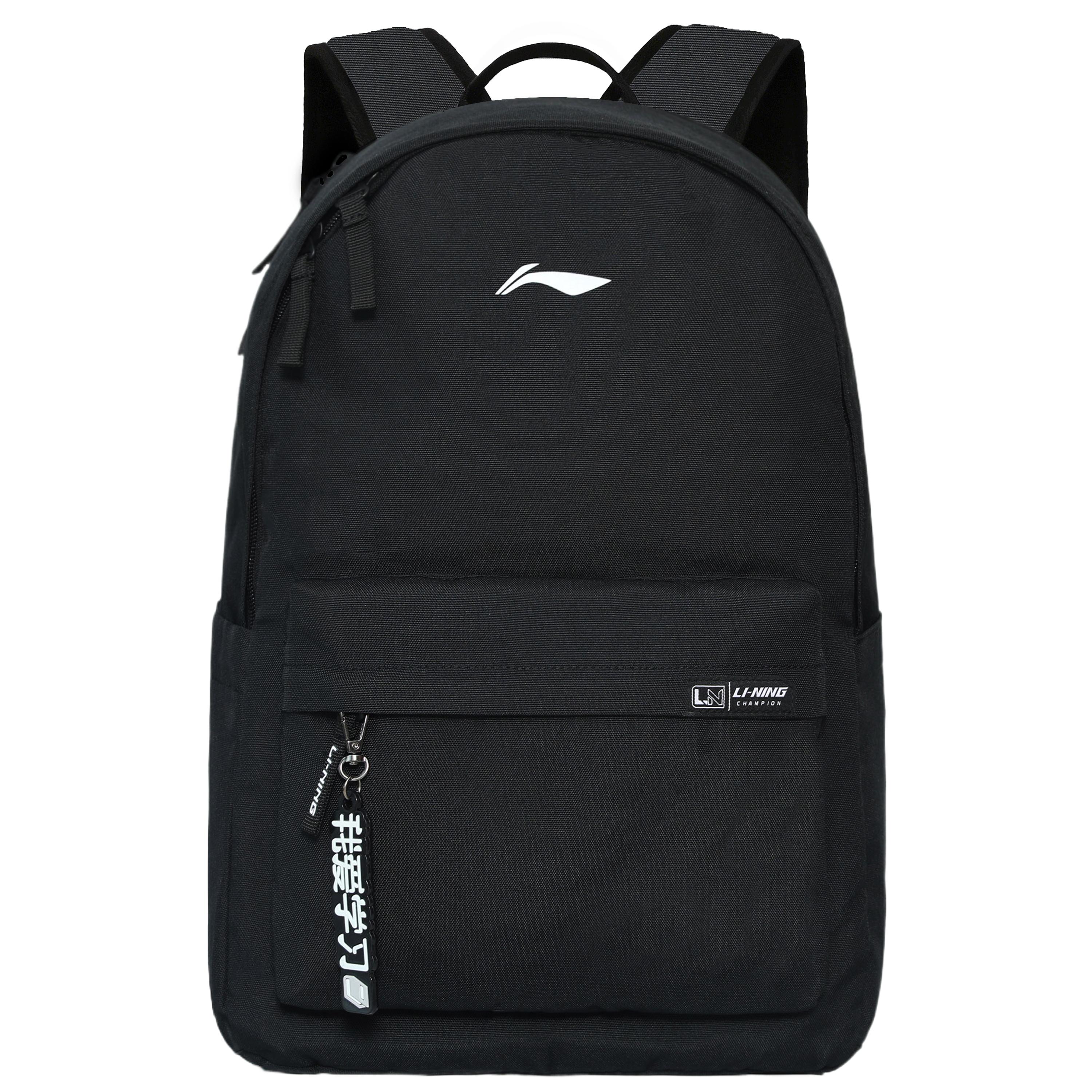 Li Ning Polyester Backpack Unisex Black ABSU319-1 One Size
