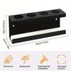 1pc Toothbrush Holder Stand  Toothbrush Holder For Bathroom With Diatom Mud Base 4-Hole Bathroom Organizer Multifunctional T