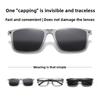 Magnetic Clip-On Polarized Sunglasses Night Vision Driving Glasses Clip-On Sunglasses Myopic Glasses Transparent Grey Frame