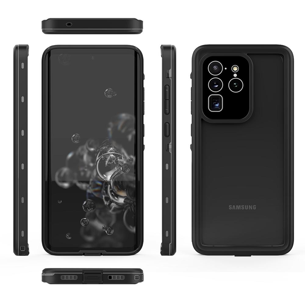 REDPEPPER For Samsung Galaxy S20 Ultra IP68 Waterproof Case Swimming Diving Clear Back Phone Shell [Support Fingerprint Unlock]