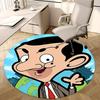 Mr. Bean, Chair Mat Round Rug Office Carpet, Machine Washable, Non Slip, Suitable for Living Rooms, Bedrooms