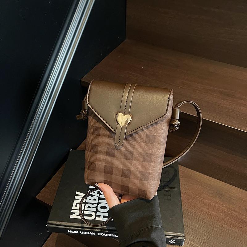 Mobile Phone Satchel Women's Bag New Women's Messenger Bag Commuter Shoulder Bag Small Square Bag Pu Handbag