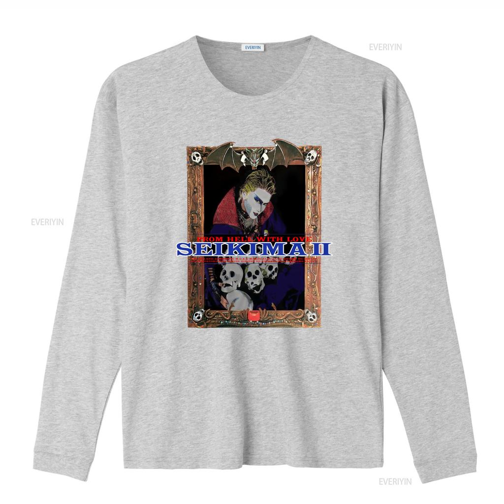 New Dtg dtf T shirt SEIKIMA From Hell With Love Gothic Rock Band Skull Design vintage Washed fashion Slightly graphic