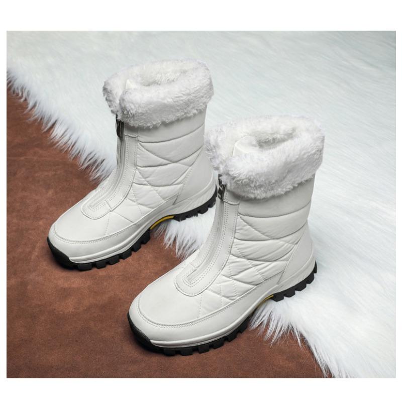 Women's Plus Size Cotton Boots - New Casual Fleece-Lined Thickened Warm Snow Boots - Large Cotton Boots