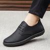 Fashion Work Soft Plain Male Casual Shoe Lace Up Common Size 44 Footwear Offer Designer In Promotion Slip-on Adults Men's Leather Shoes