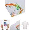 Owl Light Bulb Skull Pattern T Shirt For Men Casual Short Sleeve Printed Fabric Youth Wear