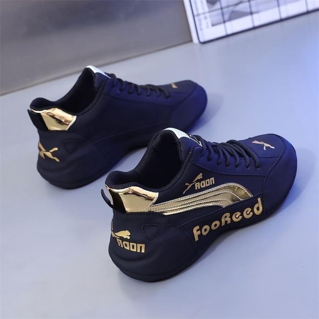 Spring and Summer Breathable Dad Shoes Couple Leather Shoes New Casual Heightening Sneakers