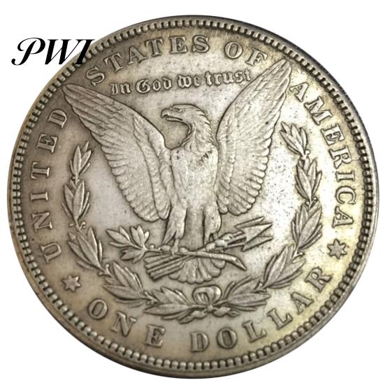 Simulazione Falso Dollaro Morgan Moneta Commemorativa Anello Soffiante Collezione Regalo