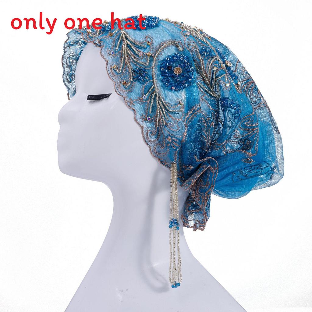 Silk Embroidered Fish Tail Cloche Hat With Tassels For Summer And Winter Wear