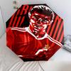 1 Parapluie Pliant Automatique - Motif CR7, Design Portable & Pliable avec 8 Baleines, Cadeaux de Noël et d'Anniversaire