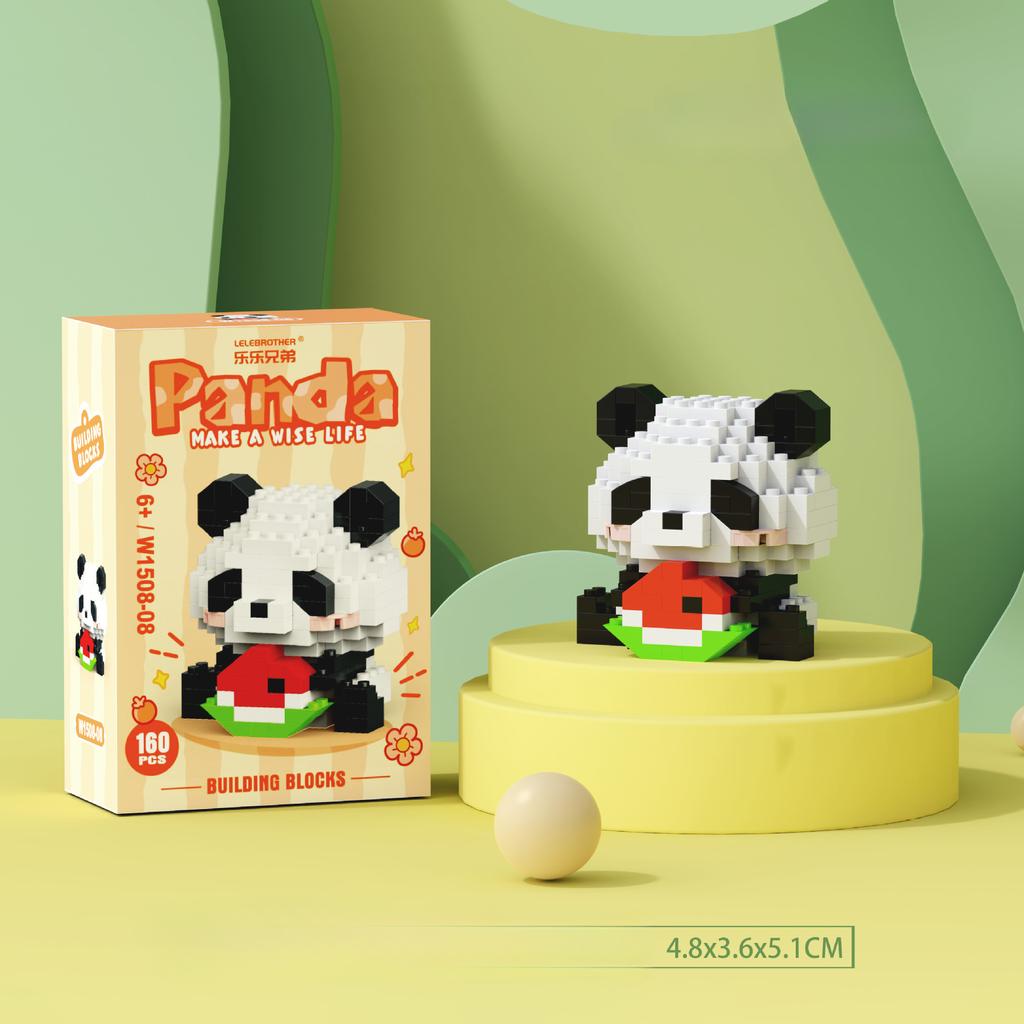 Velká velká panda květina ovoce Lai Menglan panenka Puzzle sestavení stavebnice dárková hračka