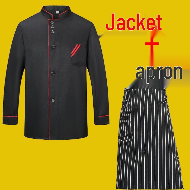 Men's Long Sleeve Chef Uniform for Restaurant, Catering, and Hotel Settings