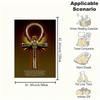 Egyptian Ankh Cross Scarab Beetle Wings Key of Life Poster PrintBlanket Flannel Throw Blanket for Sofa, Bed, Travel, Camping, Office, Couch,