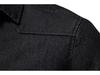 2024 Men's European Size Casual Solid Color Denim Long-Sleeve Shirt In Stock