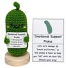 Handmade Crocheted Funny Cucumber And Potato Woolen Expression Gift Set