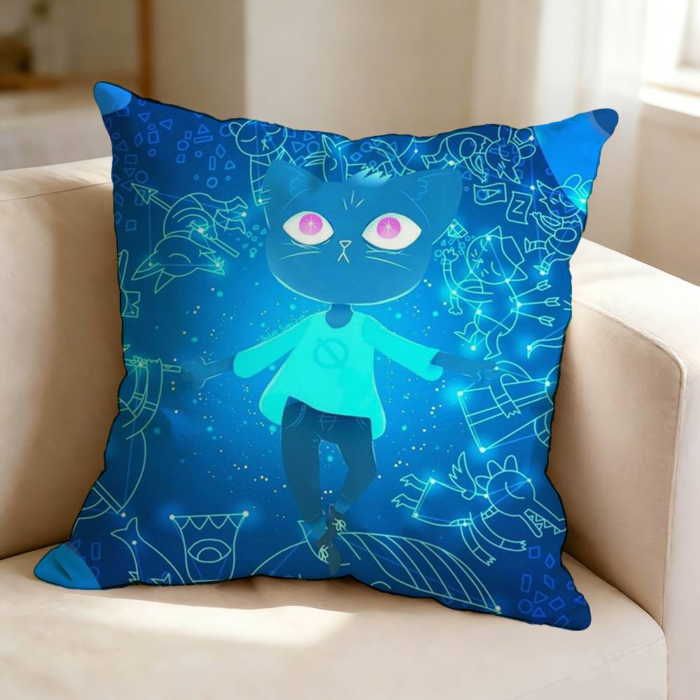 The indie game N-Night in the W-Woods  Square Double-Sided printed Pillow Case Bedroom Bedside Pillow Sofa Cushion Cover