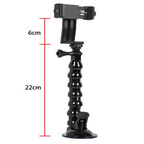 Suction Cup Phone & Camera Holder for Vehicle Navigation, Live Broadcast, Recording, Sunroof & Sports Shooting