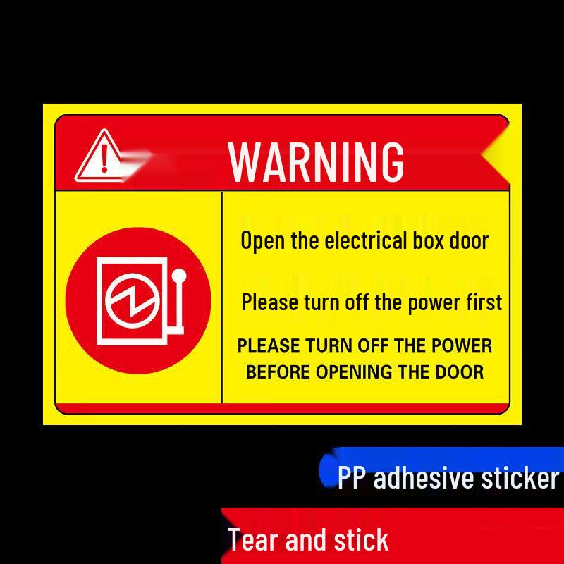 Leopard Point Electrical Safety Warning Sticker