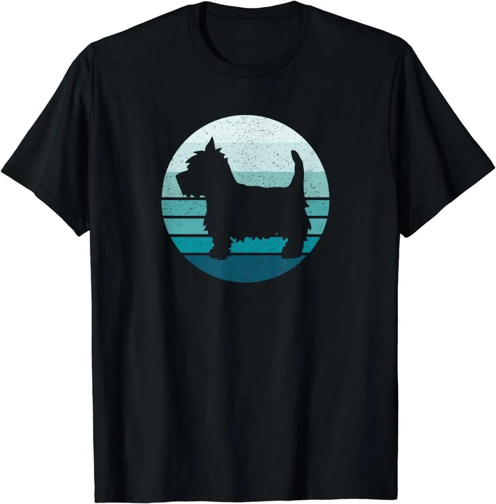 West Highland Terrier, Westie Dog, Vintage T-Shirt Women Clothing Fashion Graphic T Shirts Aesthetic Clothes Summer Streetwear