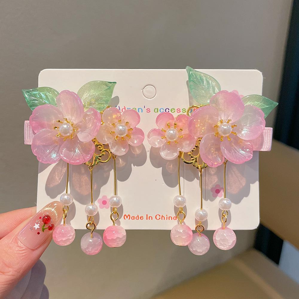 Chinese Style Hanfu Hairpin Set for Girls - Includes Hair Clips, Swaying Tassels, and Butterfly Accessories